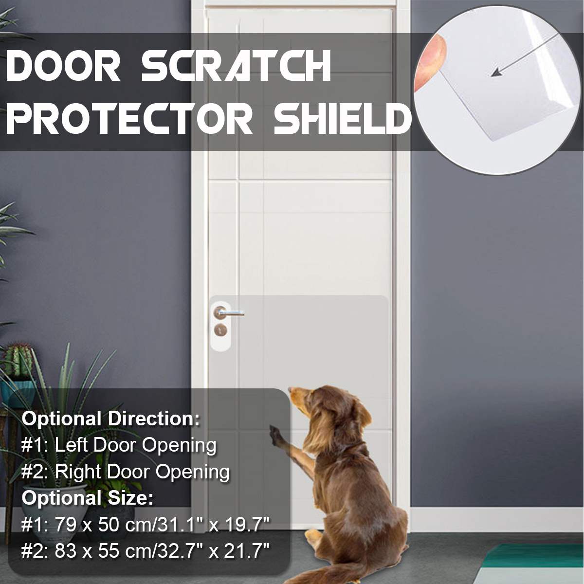 Anti-cat and dog scratching door stickers