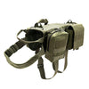 Ihrtrade Tactical Dog Harness Molle System Vest Adjustable Military